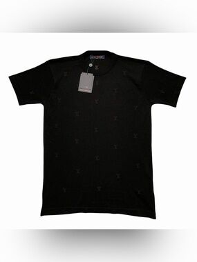 Louis Vuitton Tonal Monogram Knit Tee Black